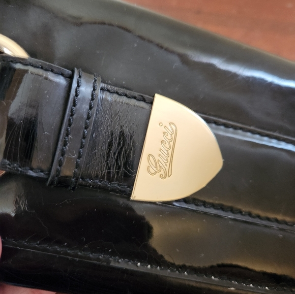 Gucci Romy Black Patent Leather Clutch - Picture 3 of 11